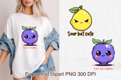 Groovy fruit sublimation | Retro fruit clipart PNG Product Image 1