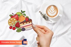 Fruits And Cake Sticker, Delicious Cake Sticker Product Image 1