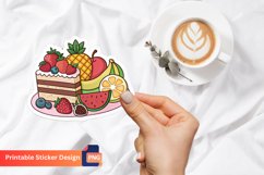 Fruits And Cake Sticker, Delicious Cake Sticker Product Image 1