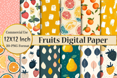 Fruits Digital Paper Product Image 1