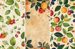Fruits &amp; Leaves Digital Paper Bundle Product Image 3