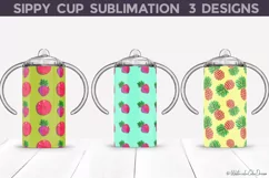 Fruits Tropical Sippy Cup Wrap | Sippy Cup Tumbler Product Image 1