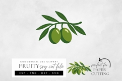 Olives SVG Cut File, Layered Fruit Papercraft Design Product Image 1