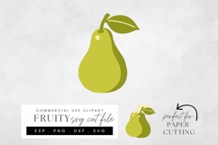 Pear SVG Cut File, Layered Fruit Papercraft Design for Cards Product Image 1