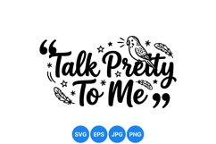 Hand Lettered Bird Quote SVG Design With Feathers Product Image 1