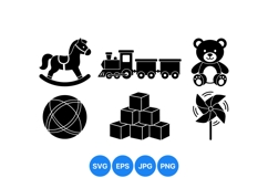 Silhouette Toy Illustrations for Kids Design Product Image 1
