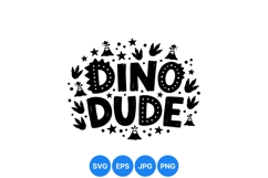 Playful Dino Dude Cartoon SVG Illustration Design Product Image 1