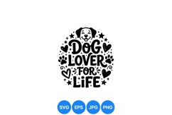 Cute Dog Lover Life SVG Clipart Design Product Image 1