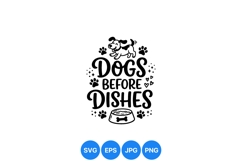 Playful Dog Quote SVG Design With Paws And Bone Product Image 1