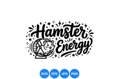 Cute Hamster Energy Svg Illustration Design Product Image 1