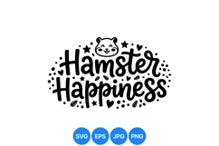 Hand Drawn Cute Hamster Happiness SVG Design Product Image 1