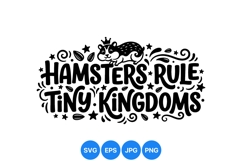 Cute Hamsters Rule Tiny Kingdom SVG Clipart Product Image 1