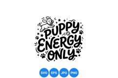 Playful Puppy Energy Typography Design Clipart Product Image 1