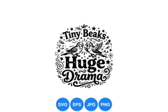 Hand Drawn Funny Bird Quote Typography Design Product Image 1