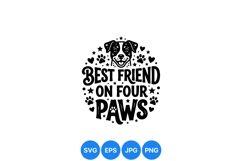 Cute Best Friend Dog Paw Clipart Design Product Image 1