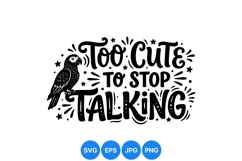 Funny Talking Parrot Svg With Cute Quote Design Product Image 1