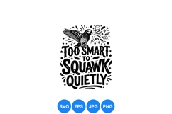 Hand Drawn Funny Parrot Quote SVG Illustration Product Image 1