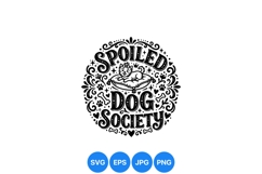 Hand Drawn Spoiled Dog Society SVG Design Product Image 1