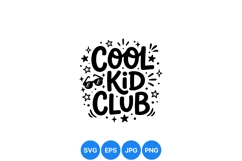Hand Drawn Cool Kids Club Svg Illustration Product Image 1