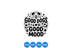 Happy Dog Positive Mood SVG Design Illustration Product Image 1