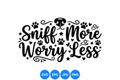 Hand Lettered Dog Quote SVG Clipart Design Product Image 1