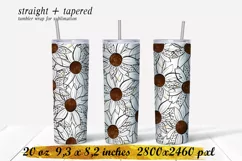 Sublimation tumbler sunflower,20 oz skinny tumbler Product Image 1