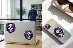 Halloween Skull. Halloween Stickers design PNG Product Image 2