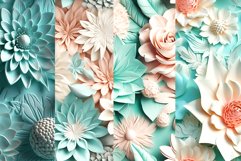 3D Flowers Digital Papers Product Image 4