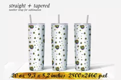 Watercolor succulents ,20 oz skinny tumbler sublimation Product Image 1