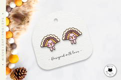 Cute Thanksgiving Laser Cut Earrings | Turkey Stud Earrings Product Image 2