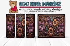 3D Tooled Leather Sublimation tumbler wrap Product Image 1
