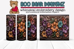 3D Tooled Leather Sublimation tumbler wrap Product Image 1