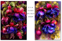 Floral Backgrounds, 12x18 Fuchsia Flower Backgrounds, s1 Product Image 2