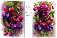 Floral Backgrounds, 12x18 Fuchsia Flower Backgrounds, s2 Product Image 3