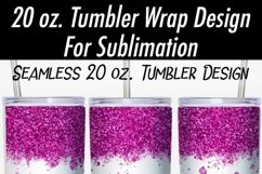 Fuchsia Glitter Spatter Tumbler Sublimation Design PNG Product Image 2