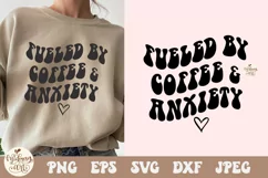 Fueled by coffee and anxiety SVG Png, iced coffee png Product Image 1