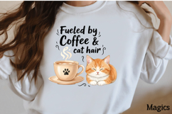 Fueled by coffee and cat hair png Product Image 2