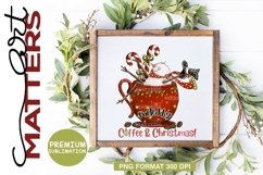 Fueled by Coffee and Christmas! - 300 DPI - Hand Painted Product Image 1