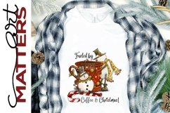 Fueled by Coffee &amp; Christmas Snowman - 300 DPI Product Image 1