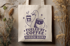 Fueled by Coffee and Horror Books SVG PNG, Funny Cozy Horror Product Image 3