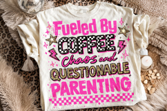 Fueled By Coffee Chaos PNG, Funny Sarcastic Quote PNG, Mom Product Image 3