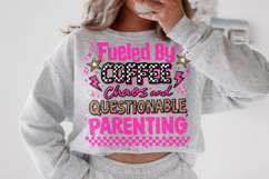 Fueled By Coffee Chaos PNG, Funny Sarcastic Quote PNG, Mom Product Image 4