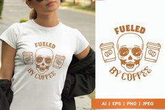 Fueled By Coffee, Skull with Speedometer Sublimation Product Image 1