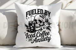 Fueled by Iced Coffee and Anxiety SVG Product Image 2