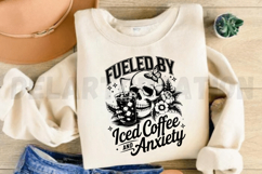 Fueled by Iced Coffee and Anxiety SVG Product Image 3