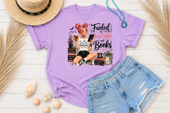 Fueled By Iced Coffee &amp; Books PNG, Bookish Girl Sublimation Product Image 4