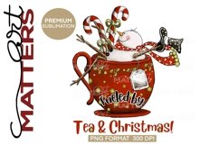 Fueled by Tea &amp; Christmas Snowman - 300 DPI Product Image 3