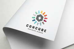 Connected Hexagon Cube Logo Product Image 2