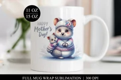 Mothers Day Mug Wrap | Quokka & Baby Full Cup Print Product Image 1