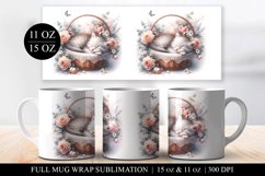 Grey Kitten 11 &amp; 15oz Full Mug Wrap Sublimation Design PNG Product Image 2
